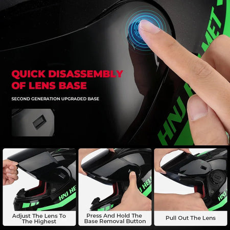 Helmets Motorcycle Personality Horn Motocross Helmet Full Face Motorbike Helmet Breathable Casco Ear Moto Helmets for Men Women AXSSIBLZ