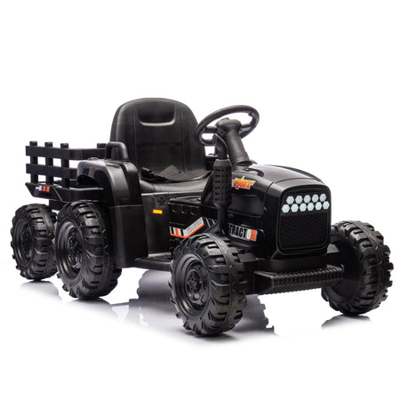 Ride on Tractor2.0 with Trailer,24V Battery Powered Electric Tractor Toy, 200w*2motor 1.86-4.97MPH/Remote Control AXSSIBLZ