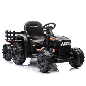 Ride on Tractor2.0 with Trailer,24V Battery Powered Electric Tractor Toy, 200w*2motor 1.86-4.97MPH/Remote Control AXSSIBLZ