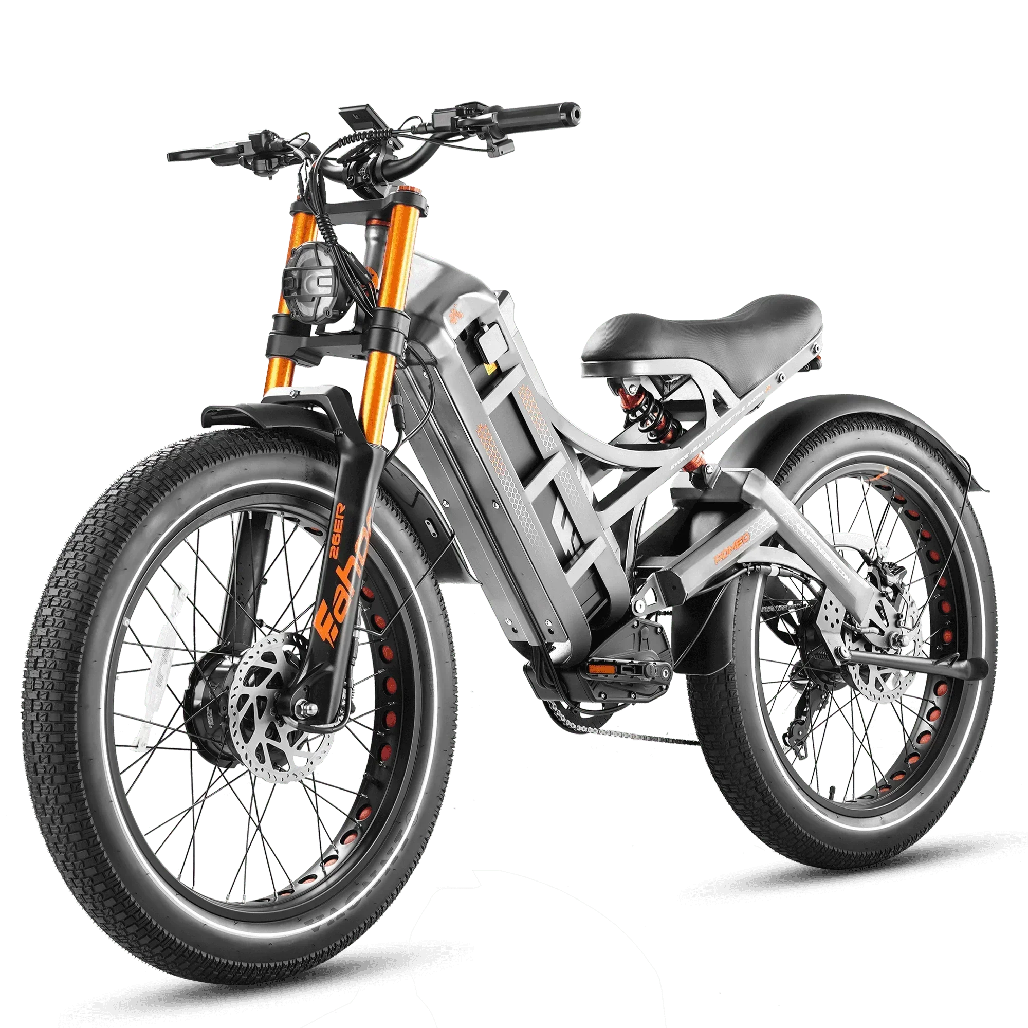 Romeo Pro 2 Xtreme 3000W Dual Motor Fat Tire Ebike – Luxury Off-Road Performance AXSSIBLZ