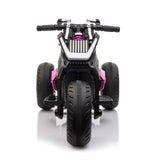 12V Three-wheel Ride On Motorcycle, Kids Electric Motorbike with Horns, LED Lights, Gift for Kids 3-8 Years,Rosy AXSSIBLZ