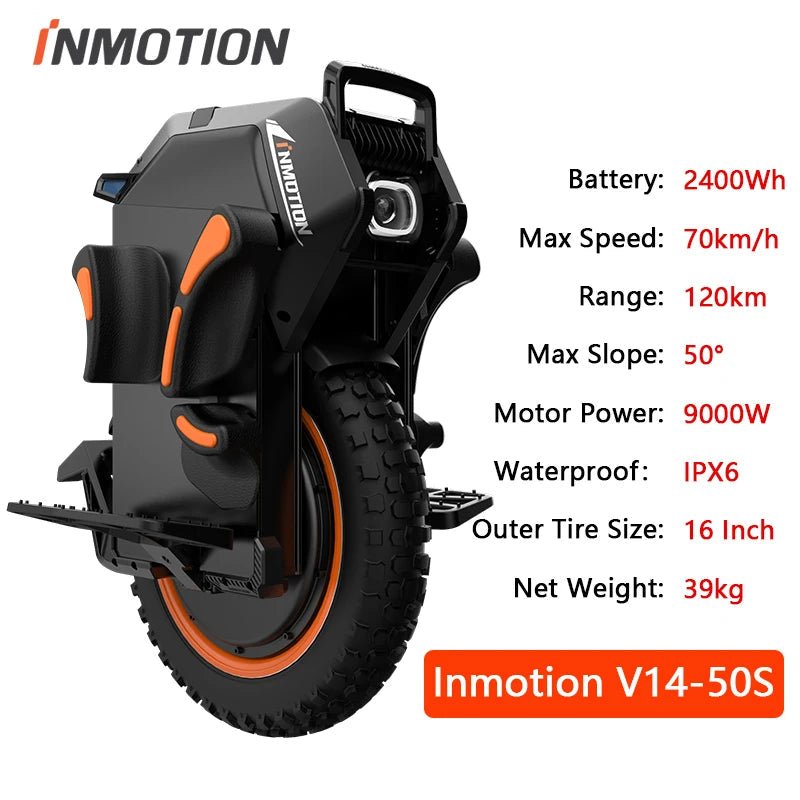 V14 Xtreme Speed Electric Unicycle – 70 km/h, 9000W Power, 2400Wh Battery High Torque Unicycle Wheel AXSSIBLZ