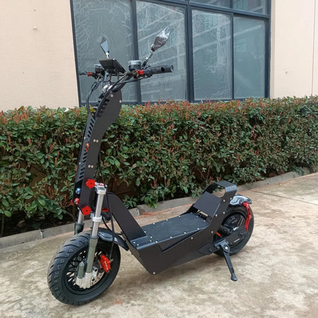 All-Black 72V 15000W Fast Speed 80MPH 120-140KMH Electric Scooter QS Motor Votol Racing Controller Geofought F8 E Scooters AXSSIBLZ