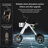 WILLJERDY Folding Electric Tricycle Mini Portable Adults Electric Scooter Small Elderly Mobility Electric Folding Bike AXSSIBLZ