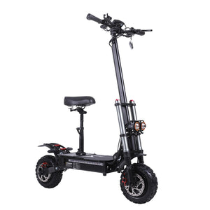 Portable Electric Scooter With 11'' Off Road Vacuum Tire,6000W 60V 38Ah High Power,Max Speed 80-85KMH,Dual Motor Drive E-scooter AXSSIBLZ