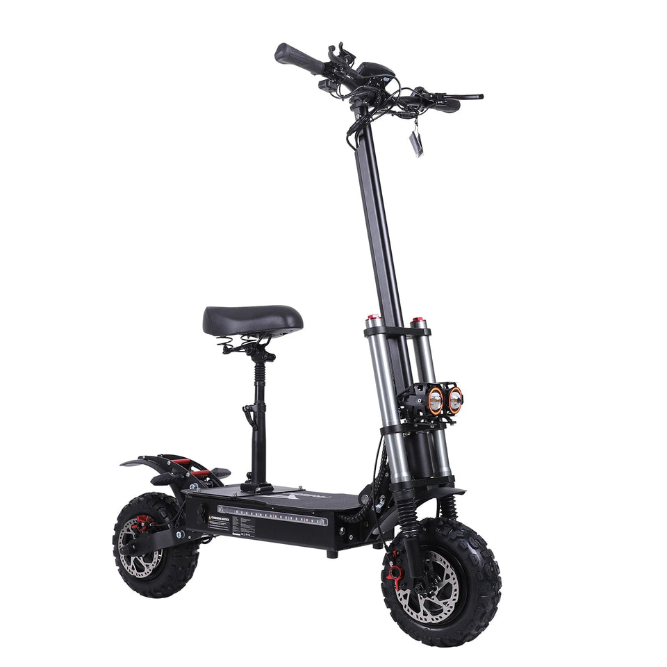 Portable Electric Scooter With 11'' Off Road Vacuum Tire,6000W 60V 38Ah High Power,Max Speed 80-85KMH,Dual Motor Drive E-scooter AXSSIBLZ