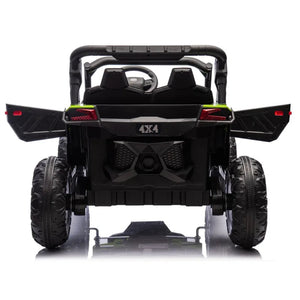 24V Two-Seater Kids Ride On UTV W/Parents Remote Control,Four-Wheel Suspension,Anti-collision bar,Music,Bluetooth for Kids 3+. AXSSIBLZ