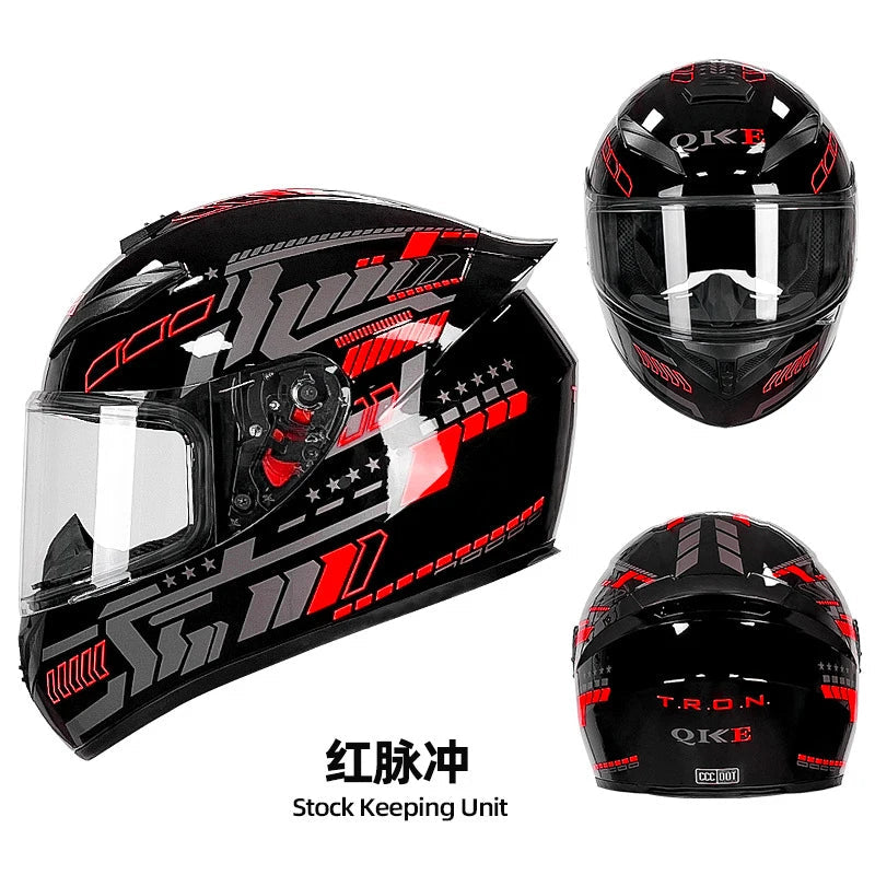 DOT Men and women motorcycle helmets are safe in winter Four Seasons Knights can be equipped with Bluetooth motorcycle helmets AXSSIBLZ