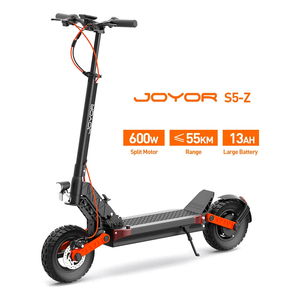 JOYOR S5-Z Adult Electric Scooter 600W Motor 48V13AH Battery Foldable E-Scooter 10" Off-Road Air Tire City EScooter AXSSIBLZ