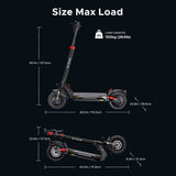 ENGWE 830W Peak Electric Folding Scooter, 48V 18.2AH, 43.5 Miles Range, 28mph, 10*4.0 Tires, Full Suspension, City & Rough Road AXSSIBLZ