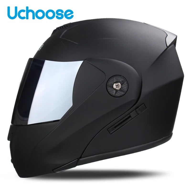 Flip-Up Motorcycle Helmet – Dual Lenses, Full Face Protection, Ideal for Riding & Motocross AXSSIBLZ