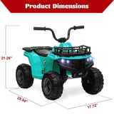 Kids Ride On ATV, 12V Battery Powered Electric Vehicle With Remote Control, 4-Wheeler Quad ATV Play Car For Boys Girls AXSSIBLZ