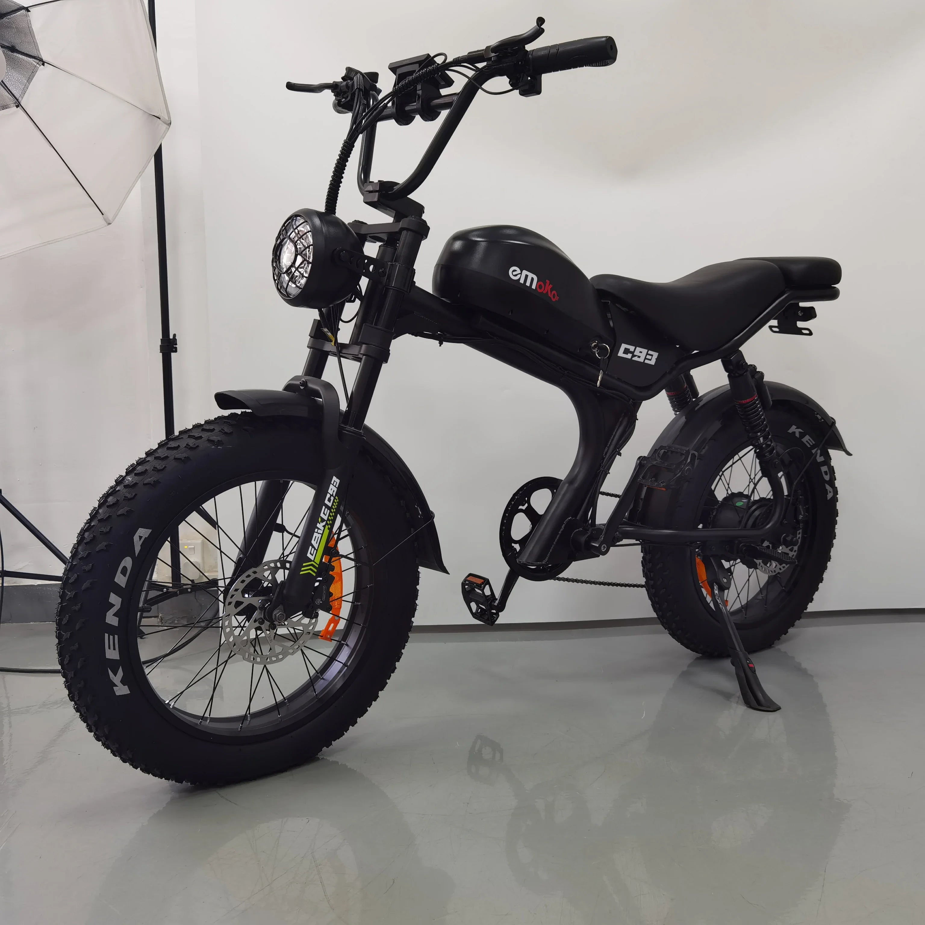 C93 20inch Fat Tire 2000W 48V23AH Hydraulic Oil Brake Mountain Dirt Electric Bike W/ Removable Battery AXSSIBLZ