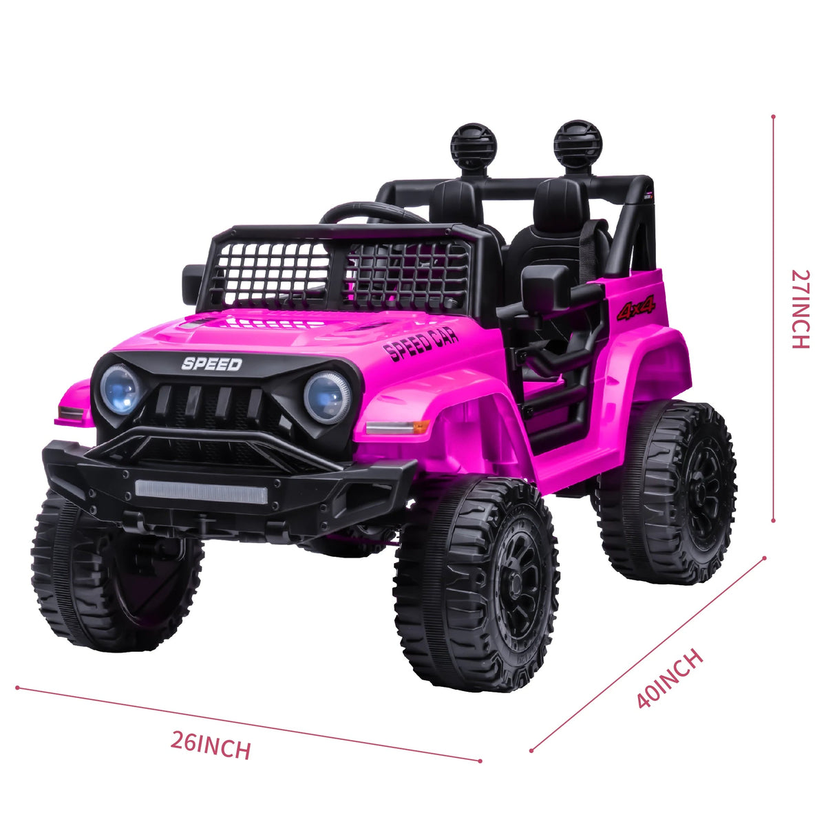 12V Ride On Car, Electric Car for Kids, 12V Ride on Toys, Kids Cars with 3 Speeds Adjustable w/Bluetooth, Parent Remote Control AXSSIBLZ