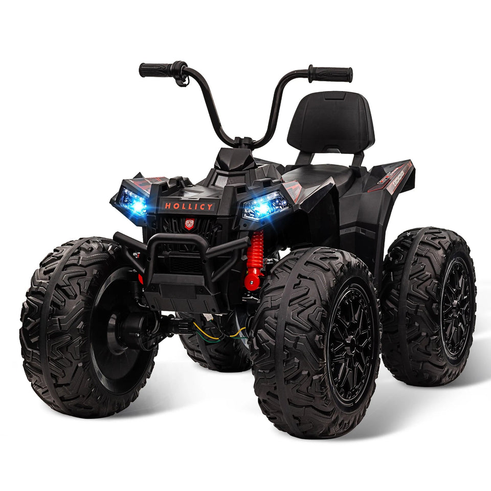 24V Kids ATV,Two Seater Ride on Car 4WD Quad Electric Vehicle,4x100W Powerful Engine with 7AHx2 Large Battery Accelerator Handle AXSSIBLZ