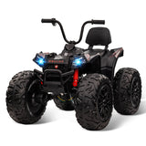 24V Kids ATV,Two Seater Ride on Car 4WD Quad Electric Vehicle,4x100W Powerful Engine with 7AHx2 Large Battery Accelerator Handle AXSSIBLZ