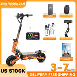 Arwibon 5600W Adult Electric Scooter Dual Motor Top Speed 46MPH,60V27AH, 11-inch Off-Road Tires Sport Folding eScooter with Seat AXSSIBLZ