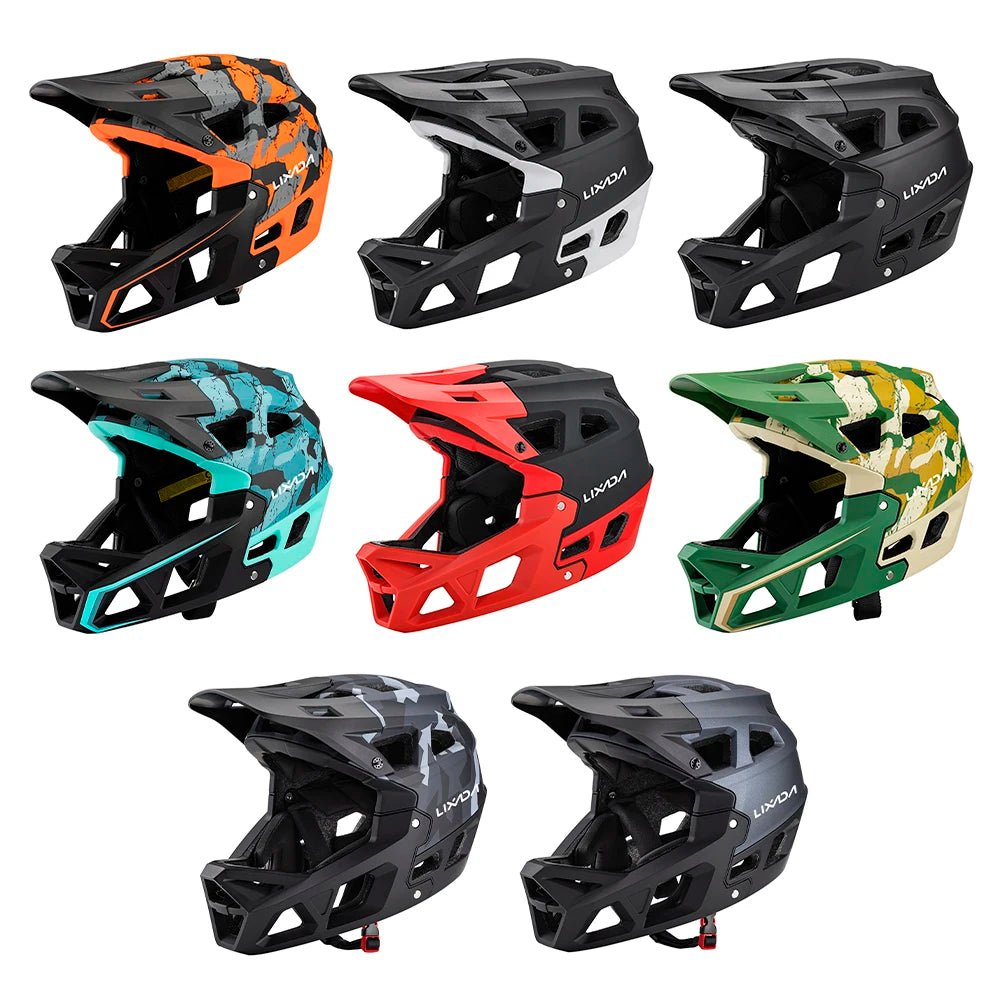 Full Face Mountain Bike Helmet Adult Racing Downhill MTB Helmet for Mountain Bike AXSSIBLZ