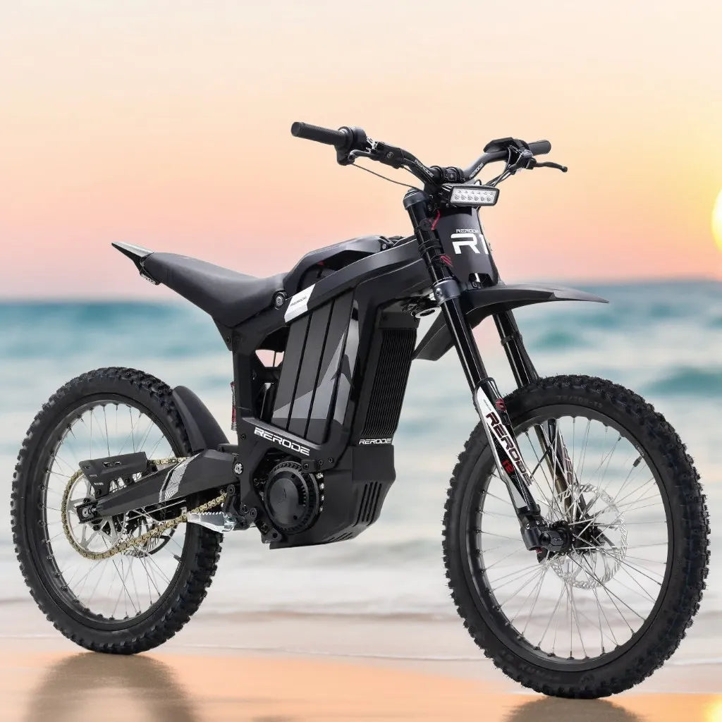 Rerode R1 PowerSurge Electric Dirt Bike – 85KMH 72V Central Motor 120KM Long Range 53MPH Mountain Road Electric Dirt Bikes 8000W AXSSIBLZ