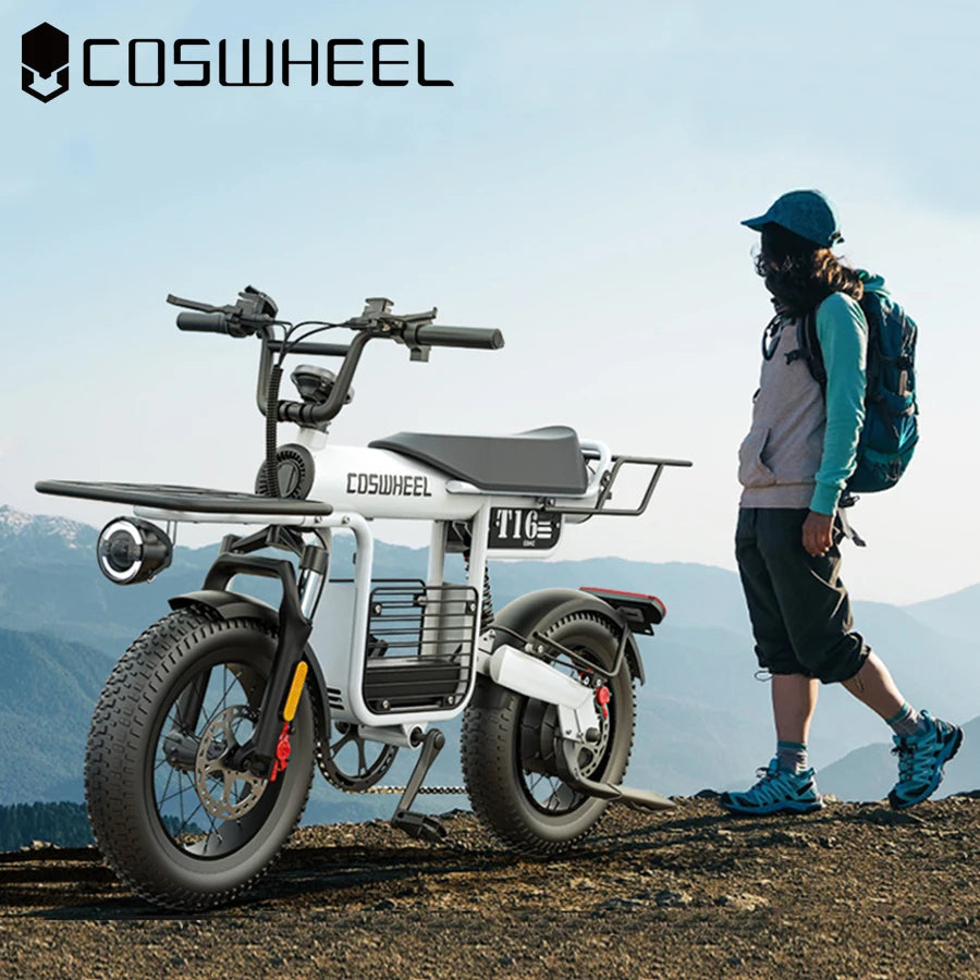 Coswheel T16 Summit 16 – 48V 20AH Outdoor Electric Bike Ride the Road, Conquer the Mountain AXSSIBLZ