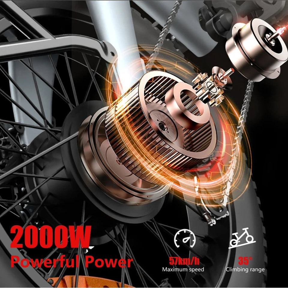 HUANCI Q3 Mountain Electric bicycle 2000W Adult electric bike 48V 20AH  City e bike Off-Road ebike AXSSIBLZ