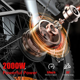 HUANCI Q3 Mountain Electric bicycle 2000W Adult electric bike 48V 20AH  City e bike Off-Road ebike AXSSIBLZ
