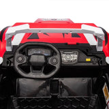 24V Two-seater Kids Ride On Electric Car W/Parents Control,Seat width 20.47in,2WD,Four-wheel suspension,The police car with a AXSSIBLZ