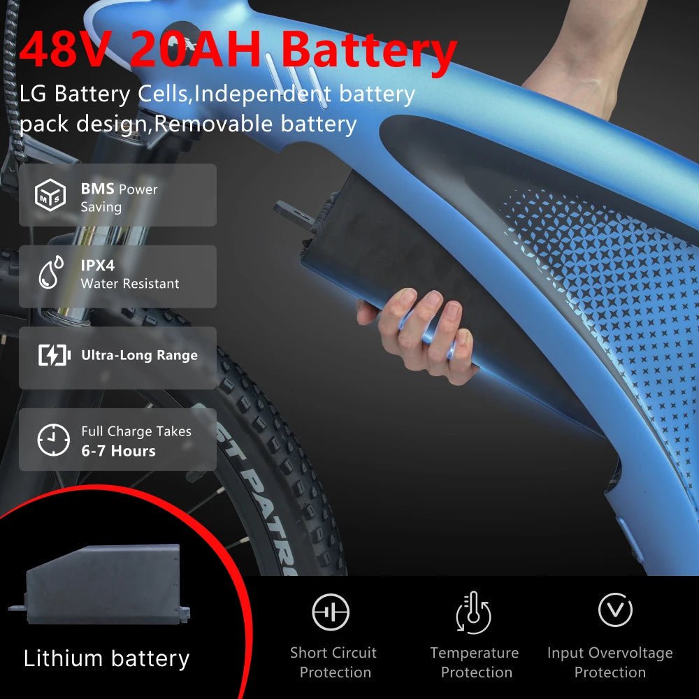 HUANCI Q5 electric bike ebike Adults Electric bicycle  48V 20AH 27.5 Inch electric e bike Electric bike Mountain electric bikes AXSSIBLZ