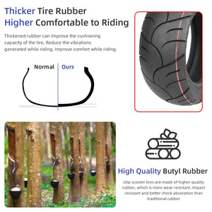 ULIP 11 Inch 90/60-6 Road Tubeless Tire For Electric Scooter City Road Vacuum Tire Widened Wear-resistant Non-slip Tyre Parts AXSSIBLZ