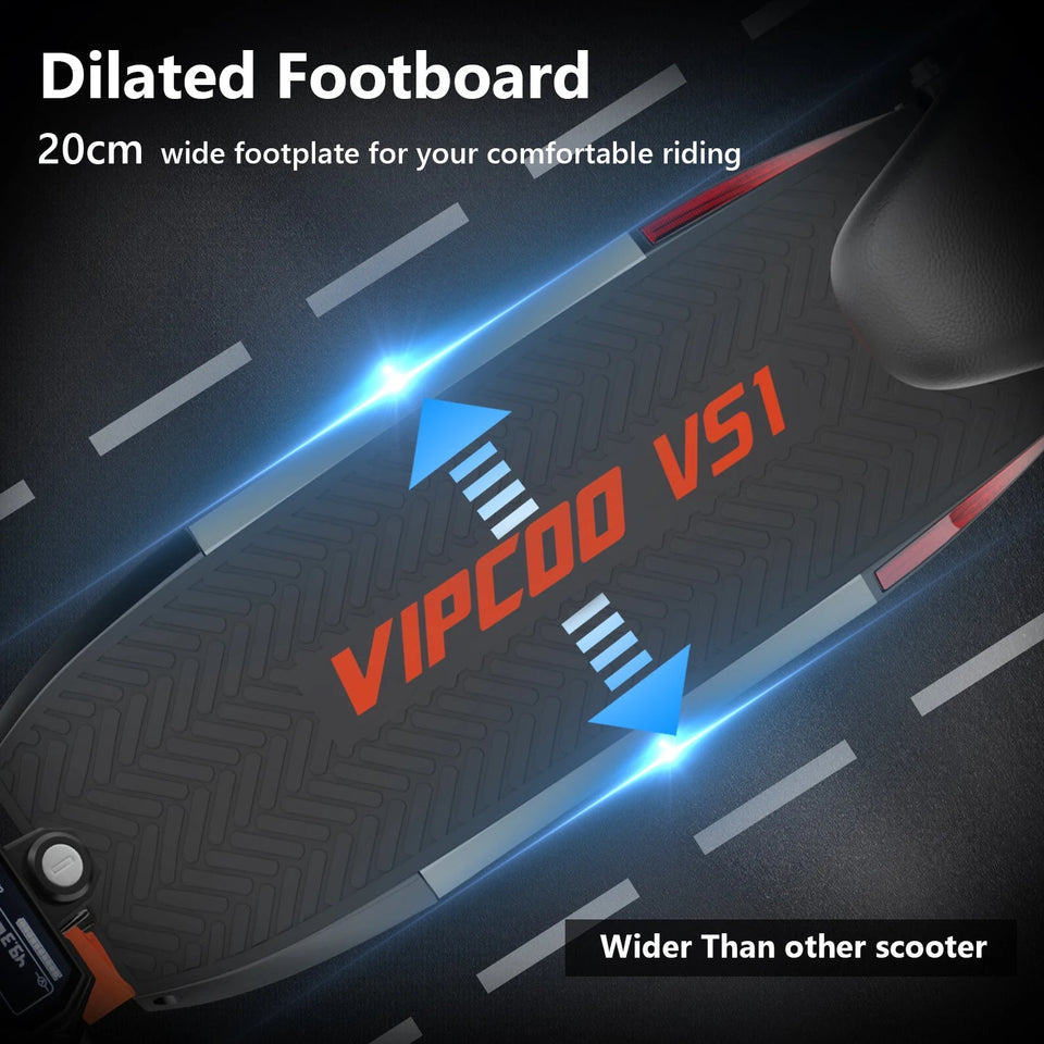 VIPCOO-VS1 eScooter 700W Motor 48V13AH Battery Portable Folding Design Electric Scooter 10 Inch Off-road Air Tire Fold E-Scooter AXSSIBLZ
