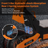 Electric Scooter For Adults 5600W Dual Motor 60V27AH Folding E-Scooter With Adjustable Seat 50MPH 11'' Off-Road Tires Escooter AXSSIBLZ