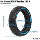 8 1/2x2 Solid Tires 8.5Inch for Xiaomi M365 Pro 1S Pro2 Mi3 Electric Scooter Wear-resistant Off-Road Puncture-proof Tire 8.5x2.0 AXSSIBLZ