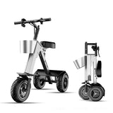 WILLJERDY Folding Electric Tricycle Mini Portable Adults Electric Scooter Small Elderly Mobility Electric Folding Bike AXSSIBLZ