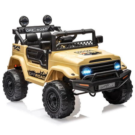 12V Kids Ride On Truck with Remote Control Spring Suspension Bluetooth Connectivity and Led Lights Ride On Toys for 3-6 yrs AXSSIBLZ