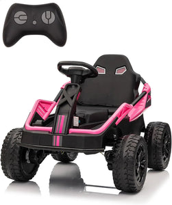 24V Ride On Truck Car, Electric Utv Car with Remote Control, 4 Shock Absorbers, Safety Belt, 16'' Wide Seat, Music, 4WD Power AXSSIBLZ