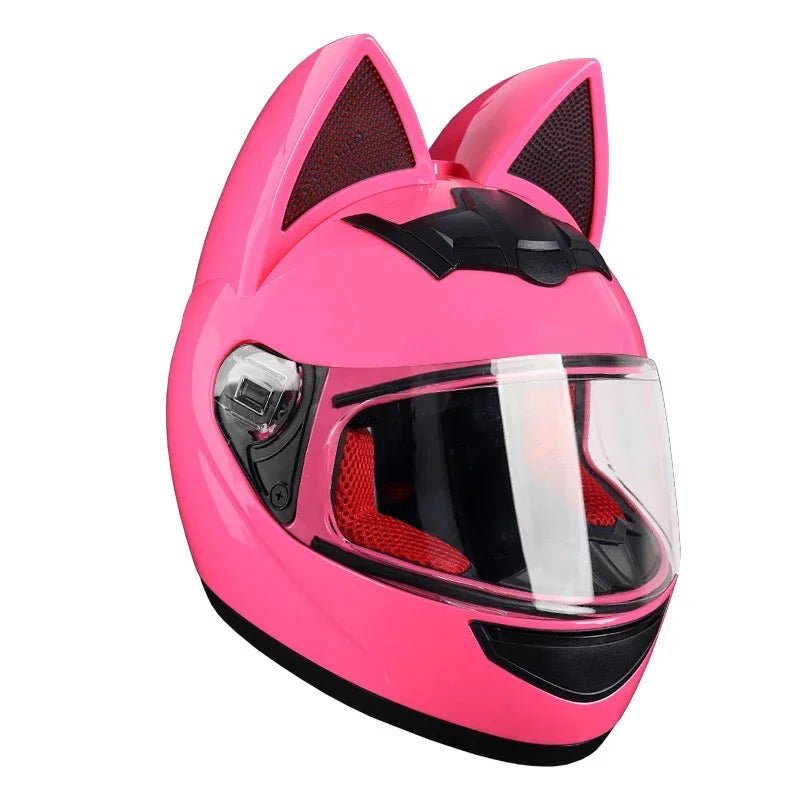 Motorcycle Helmet Detachable Full Face DOT Certification Safety Cat Ears Moto Helmets For Women Breathable Soft Comfort Lining AXSSIBLZ