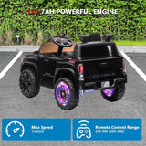 12V Kids Ride on Truck Electric Vehicle Toy with Remote Control, Spring Suspension Safety Belt, Soft Start, LED Light, 3 Speeds AXSSIBLZ