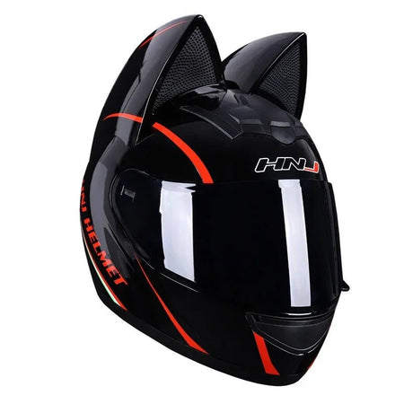 Motorcycle Helmet Detachable Full Face DOT Certification Safety Cat Ears Moto Helmets For Women Breathable Soft Comfort Lining AXSSIBLZ