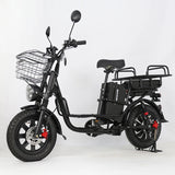 60V Monster Electric Bike 16inch 009Large Battery Long Range Courier Food Delivery Electric Bicycle Cargo Ebike AXSSIBLZ