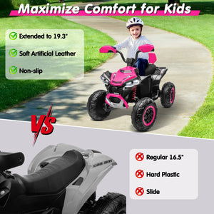 Kids ATV 4 Wheeler, JOYRACER Upgraded 2 Seater 24V Ride On Toy for Big Kid w/800W Powerful Motor, Battery Powered AXSSIBLZ