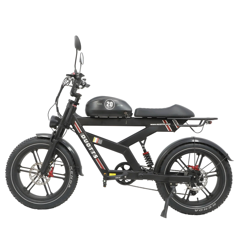 Electric Motorcycle Adults 750Watt 52V27AH Lithium Battery Electric Bikes Full Suspension Hydraulic Brake 20*4 Fat Tire Bicycle AXSSIBLZ