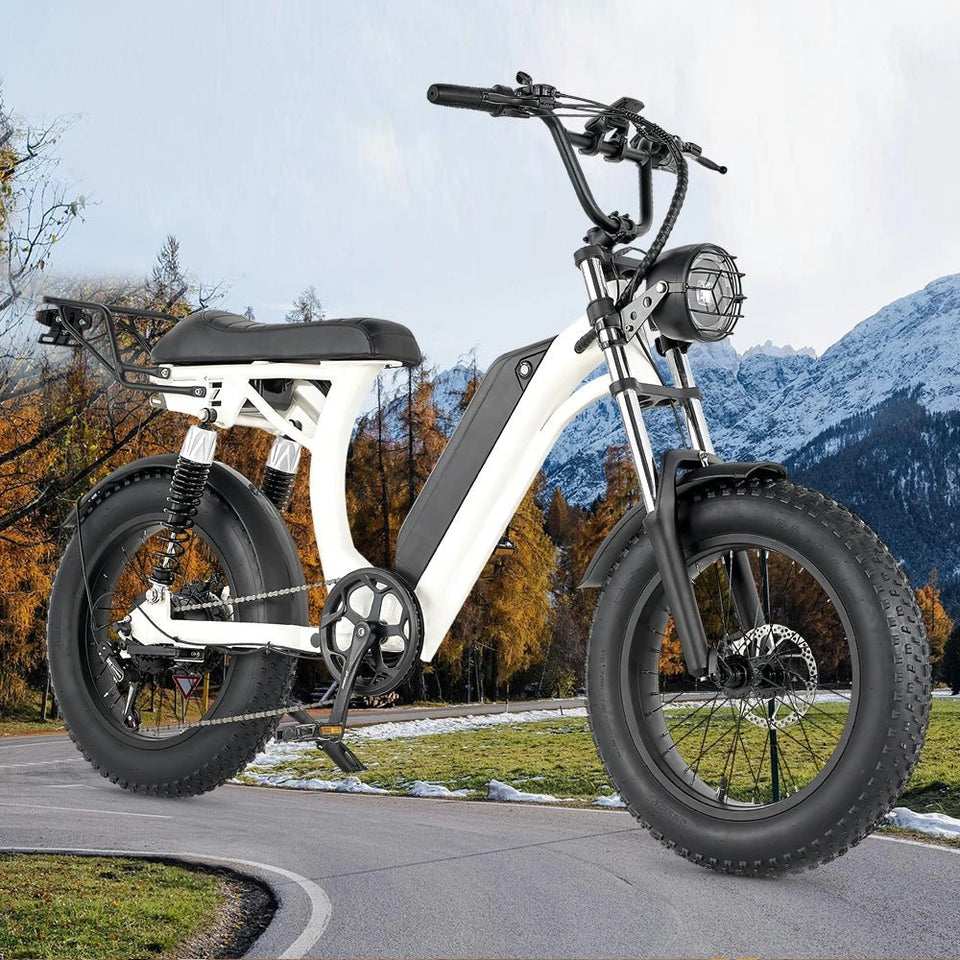 Ebike S1 Bike 750W 48V 16AH Men's/Ladies 7-speed 20-inch Off-Road City Electric Bike Available for Beaches Mountains AXSSIBLZ