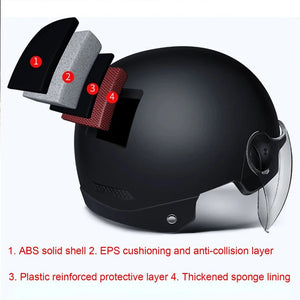 Motorcycle Helmet Bicycle Helmets for Men Women Adult Motorbike Scooter Helmet Ultralight Retro Scooter Hat Helmets Accessories AXSSIBLZ