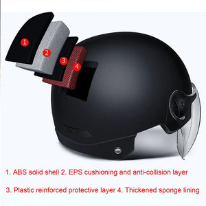 Motorcycle Helmet for Men Women Classic Retro Scooter Half Helmet Ultralight Cycling Helmet MTB Bike Bicycle Motorcycle Helmet AXSSIBLZ