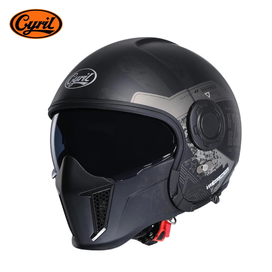 Motorcycle Helmet Full Face Open Face Helmet Modular Helmets Double Lens Quick Release Buckle Men Women CYRIL OP12A Cascos Moto AXSSIBLZ