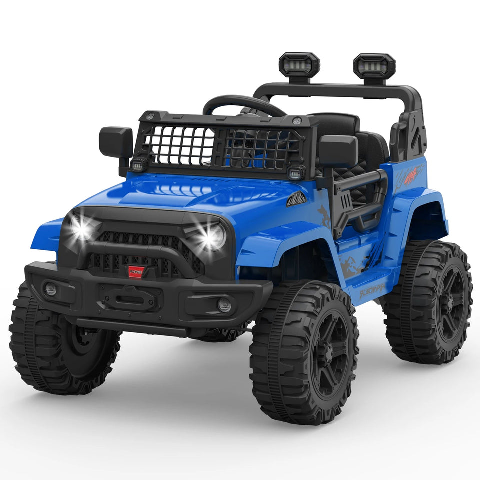 12V Kids Ride On Truck Car With Parent Remote Control, Kids Motorized Vehicles, Spring Suspension, LED Lights, Wireless Music AXSSIBLZ