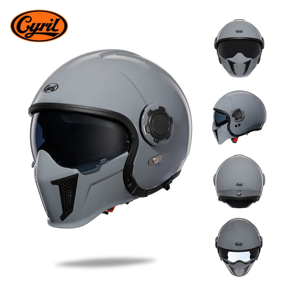 Motorcycle Helmet Full Face Open Face Helmet Modular Helmets Double Lens Quick Release Buckle Men Women CYRIL OP12A Cascos Moto AXSSIBLZ