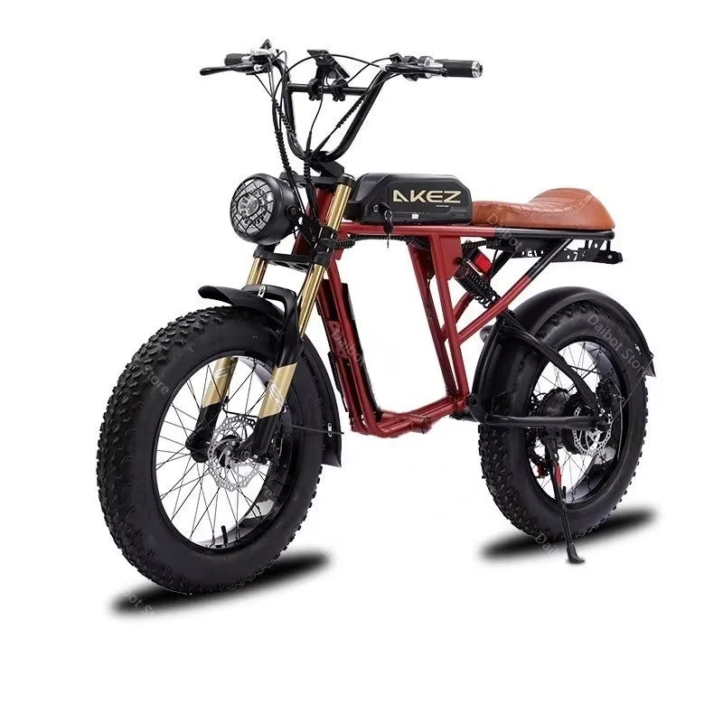 750W Electric Bike - 20-inch, Retro Off-Road, 45 KM/H Speed W/ Removable Battery 45KM/H AXSSIBLZ