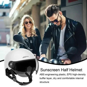 Motorcycle Helmet for Men Women Classic Retro Scooter Half Helmet Ultralight Cycling Helmet MTB Bike Bicycle Motorcycle Helmet AXSSIBLZ