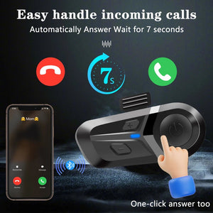 Motorcycle Earphones Helmet Headset Bluetooth 5.3 Headphones Wireless Motor Headset Bike Earphone Handsfree Stereo Earbud AXSSIBLZ